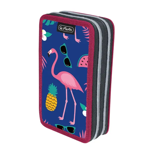 Penar neechipat 2 fermoare, Herlitz Flamingo