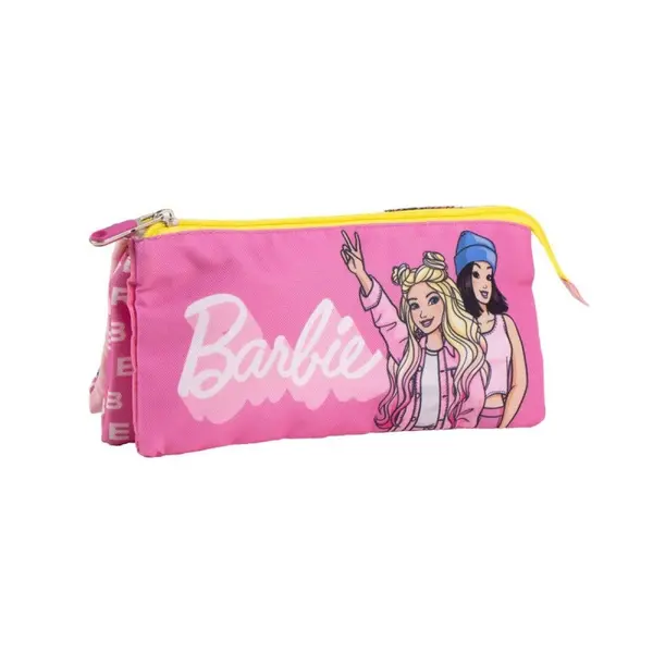 Penar neechipat Cerda Barbie, 1 fermoar, 3 compartimente, textil, 22.5 x 11.5 x 2 cm