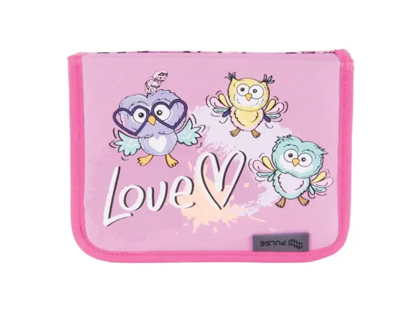Penar neechipat cu 1 fermoar si 2 extensii OWL LOVE, 16x20x4.5 cm