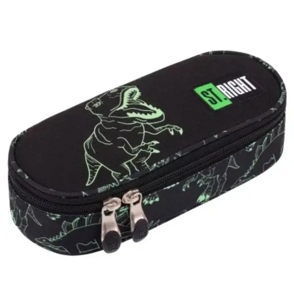 Penar neechipat cu 1 fermoar, St Majewski, St. Right Reflective T-Rex, oval