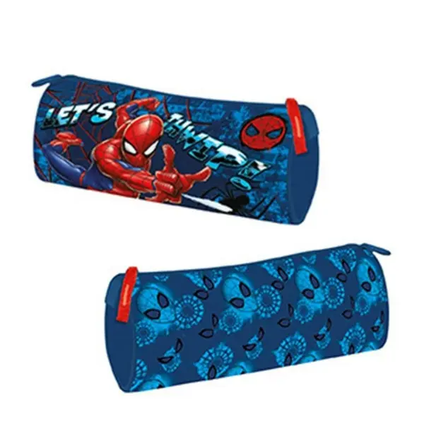 Penar neechipat St. Majewski Spiderman, 1 compartiment, albastru, cilindric, 21 x 10 x 7 cm