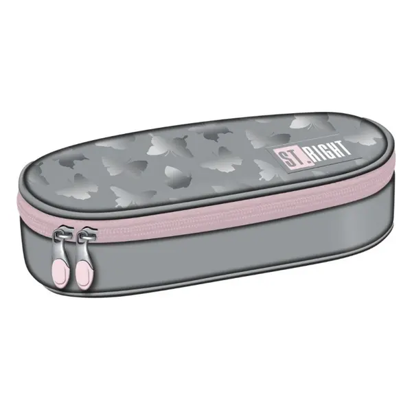 Penar neechipat St. Majewski St. Right Silver Butterflies, un compartiment, oval,24x10x6 cm