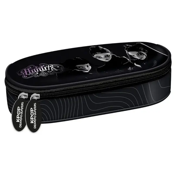 Penar oval neechipat St. Majewski KPOP Demon Hunters, 1 compartiment, negru, 24x10x6 cm