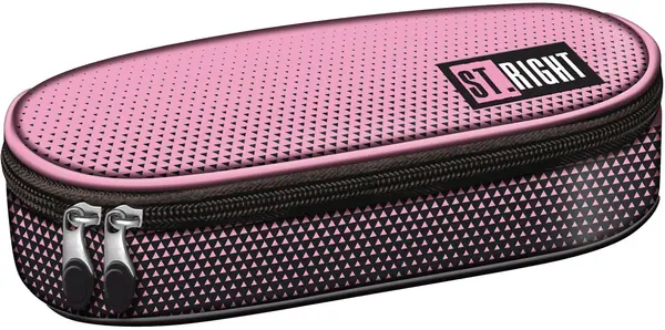 Penar oval pentru școală St. Right Pink Gradient -Cu 1 fermoar