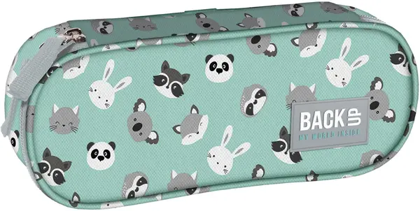 Penar oval școlar BackUp A - Animalistic, 1 fermoar