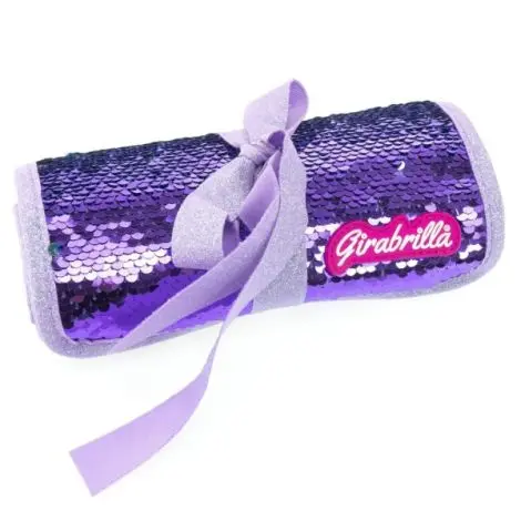 Penar rulabil Girabrilla , cu paiete reversibile si set 12 pixuri gel + 6 markere duble