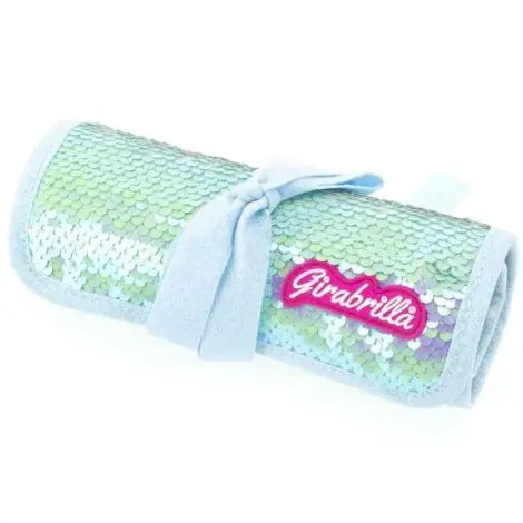 Penar rulabil Girabrilla , cu paiete reversibile si set 12 pixuri gel + 6 markere duble