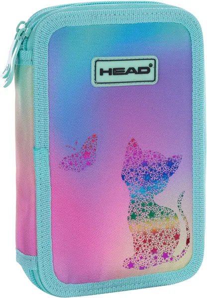 Penar scolar Astra Head - Pisicuta, cu 2 fermoare, ombre