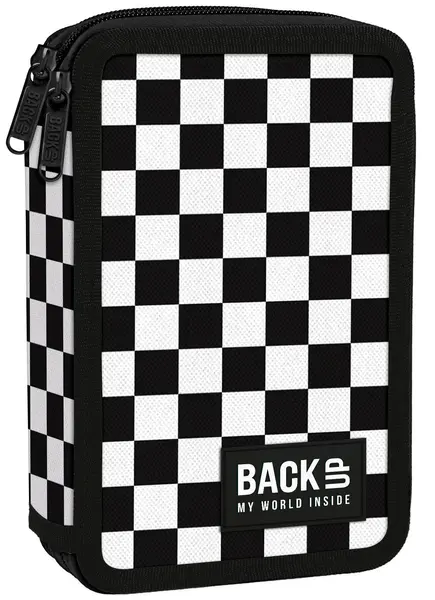 Penar școlar echipat Back Up DW - Chess, cu 2 fermoare