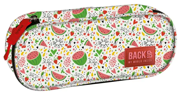 Penar școlar eliptic BackUP A60 - Watermelon, cu separator