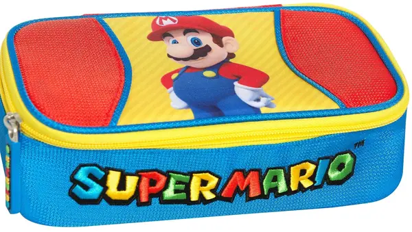 Penar școlar oval Panini Super Mario - Tricolore, 1 fermoar