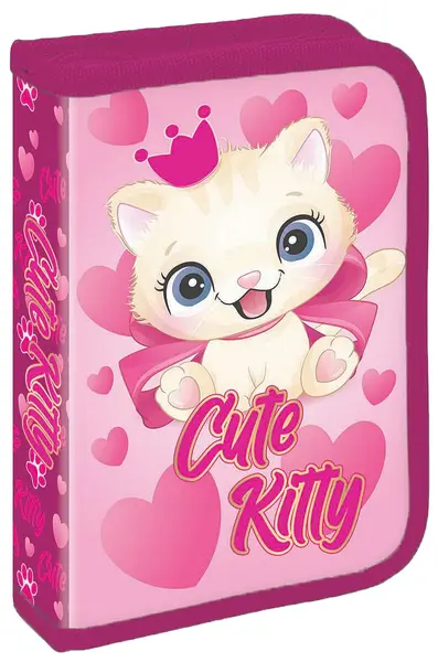 Penar școlar S. Cool - Cute Kitty, cu 1 fermoar