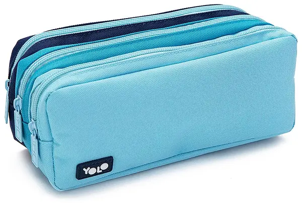 Penar școlar YOLO - Blue, 3 fermoare