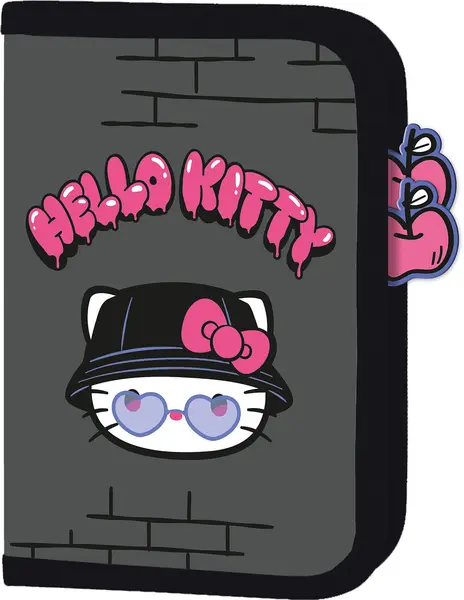 Penar St. Majewski Hello Kitty - Gri, cu 1 fermoar și 2 aripi