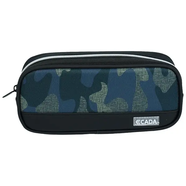 Penar tip etui, 1 fermoar, 21.5x5.5x10cm, camuflaj, 78501, Ecada