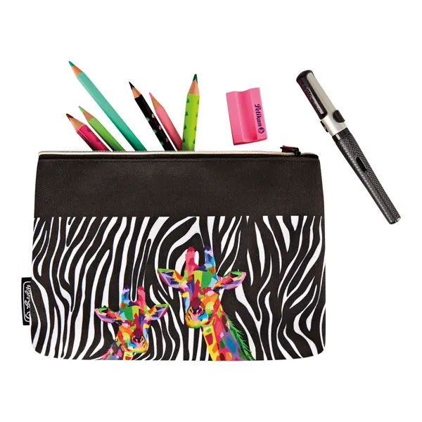 Penar tip etui, 1 fermoar, Herlitz Wild Neon