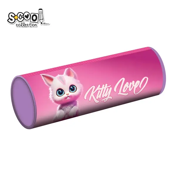 Penar tip etui, 1 fermoar, kitty love, 21.5x7.3 cm, S-COOL
