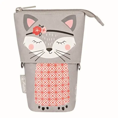 Penar tip etui, 1 fermoar, vertical 2 in 1, Herlitz Kitty