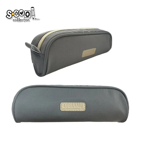 Penar tip etui, urban, 1 fermoar, grey, 21.5x5.5x7.5 cm, S-COOL