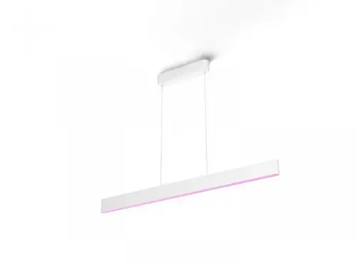 Pendul LED RGB Philips Hue Ensis, Bluetooth, 79W (175W), 5500 lm, lumina alba si color (2200-6500K), IP20, 129.8cm, Alb