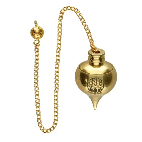 Pendul metal pentru radiestezie | Flower of Life