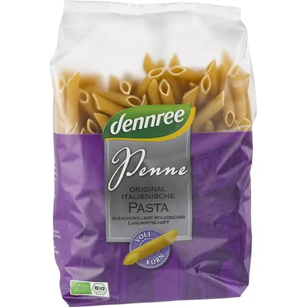 Penne din grau dur integral, eco - 500 g