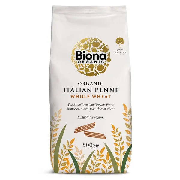 Penne din grau integral bio 500g Biona