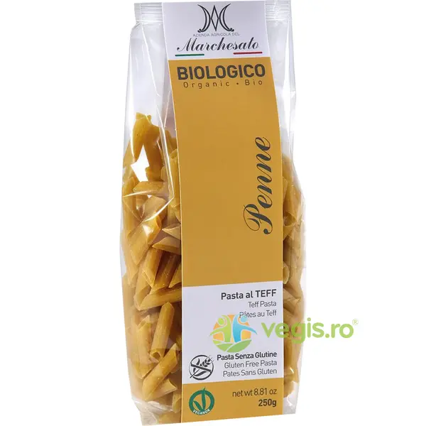 Penne din Teff, Porumb si Orez fara Gluten Ecologice/Bio 250g