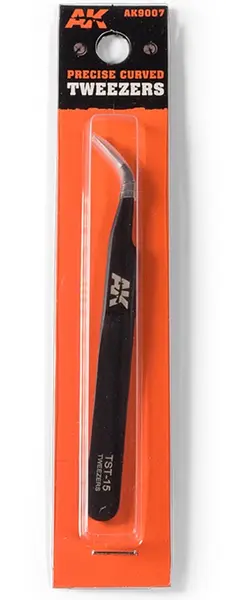 Pensetă cu vârf antistatic AK Interactive - Precise Curved Tweezer (AK9007)