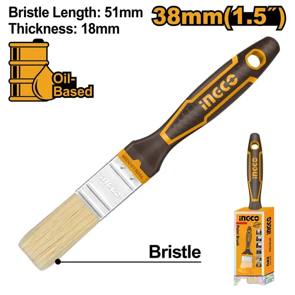 Pensula 75mm cu Maner Cauciucat INGCO CHPTB8703