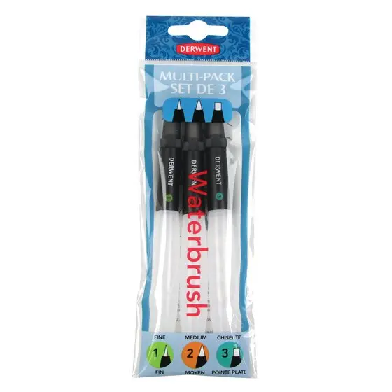 Pensula cu rezervor, 3buc/set, Derwent Professional