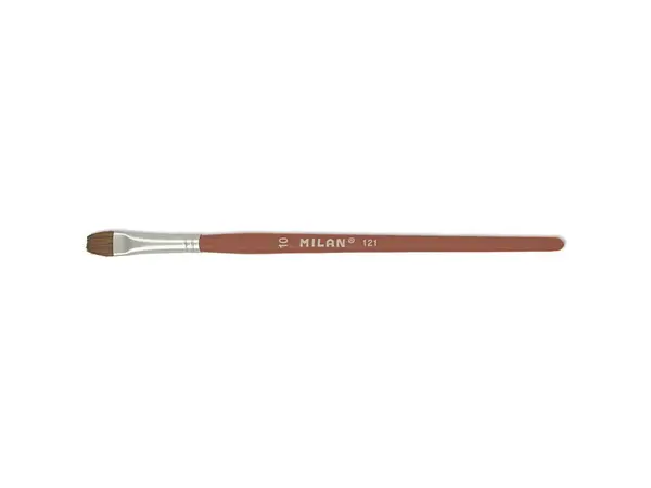 Pensula plata pentru acuarela si tempera din par de ponei Milan - 121/2, scurta