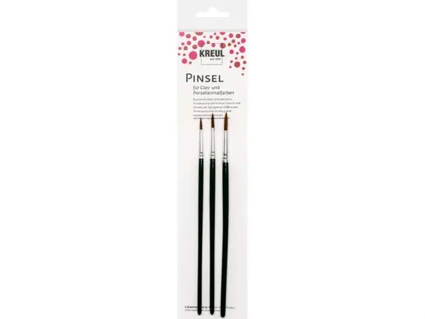 Pensule speciale pentru sticla si ceramica, 3 buc set marimi 2, 4, 6