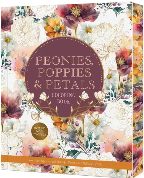 Peonies, Poppies & Petals (Coloring Book)