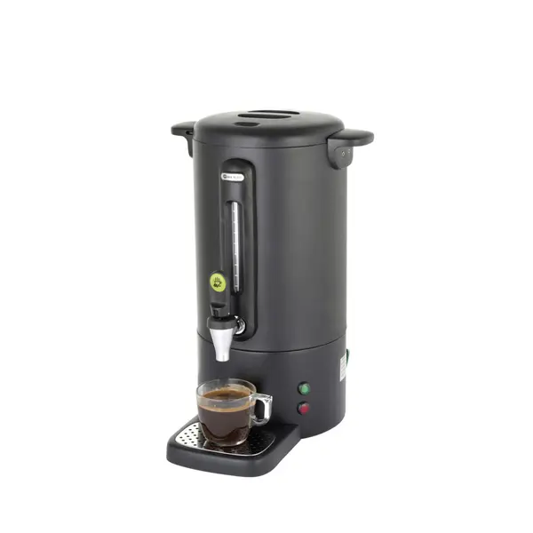 Percolator pentru bauturi fierbinti 7 litri, Inox, negru mat, termostat 0-100 gr C, 1650 W, Concept Line Hendi, 307x330x(h)450 mm