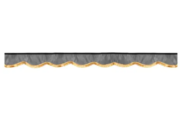 Perdea draperie fata compatibila cu Scania P, Scania R, Scania G, Mercedes Axor, Mercedes Actros MP 2, Actros MP 3 lungime 214cm, Gri