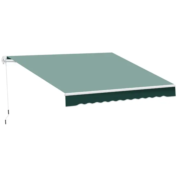 Perdea Rulou Manuală Verde, Protecție UV și Intimitate, 2.5x2m | Aosom Romania
