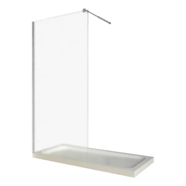 Perete dus / Paravan walk in sticla sablata 6 mm profil crom tija extensibila 900 x 2000 mm