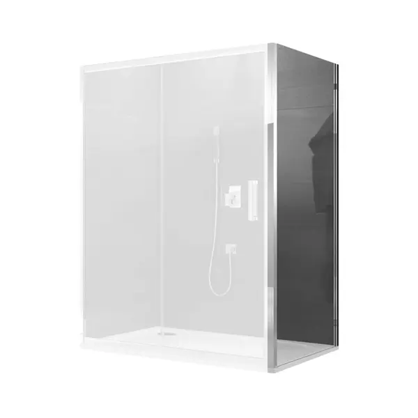 Perete fix dus sticla cu cadru metalic 100x190 cm Sanswiss, Ocelia