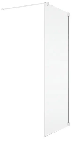 Perete lateral 100x200 cm, grosime sticla de 6 mm, profil alb, Ronal Cadura
