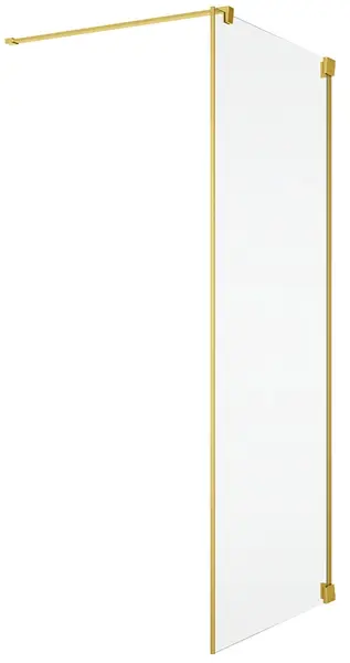 Perete lateral 100x200 cm, grosime sticla de 6 mm, profil auriu, Ronal Cadura