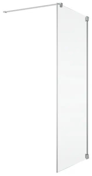 Perete lateral 80x200 cm, grosime sticla de 6 mm, profil crom, Ronal Cadura