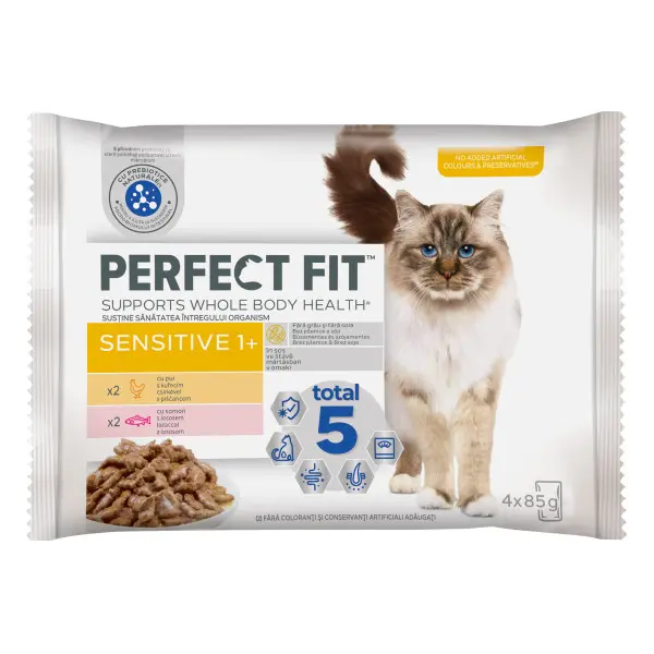 Perfect Fit Cat Plic Sensitive Pui/Somon 4x85 G