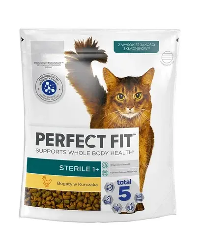 PERFECT FIT Steril 1+ 750g Mancare uscata pentru pisici sterilizate, bogata in pui