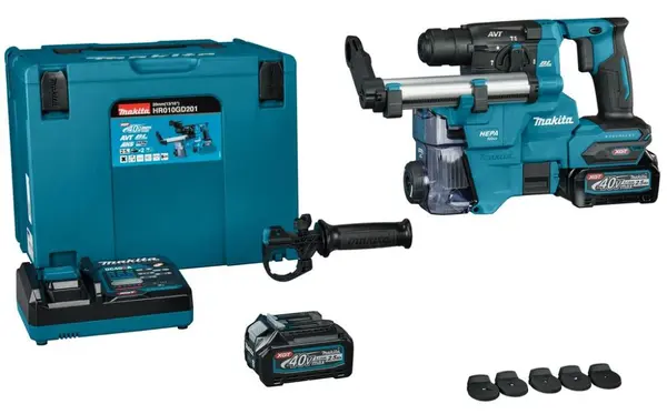 Perforator cu acumulator Makita - XGT, HR010GD201, 2x2.5 Ah