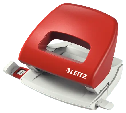 Perforator din plastic 2 perforatii 16 coli Leitz diverse culori Perforator din plastic 2 perforatii 16 coli Leitz diverse culori rosu