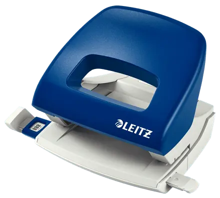 Perforator din plastic 2 perforatii 16 coli Leitz diverse culori Perforator din plastic 2 perforatii 16 coli Leitz diverse culori albastru