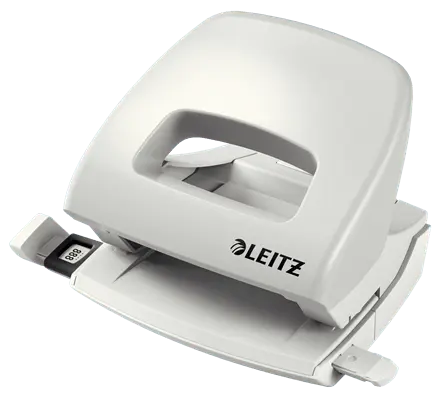Perforator din plastic 2 perforatii 16 coli Leitz diverse culori Perforator din plastic 2 perforatii 16 coli Leitz diverse culori gri