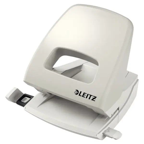 Perforator din plastic 2 perforatii 25 coli Leitz diverse culori Perforator din plastic 2 perforatii 25 coli Leitz diverse culori gri