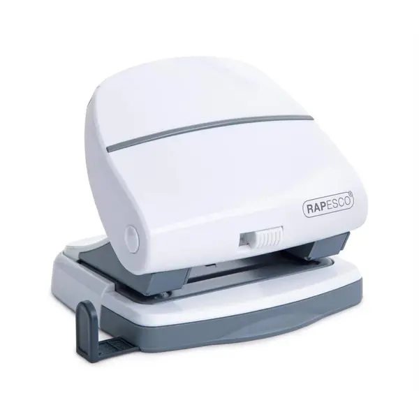 Perforator hartie 2 perforatii 30 coli plastic Alb Rapesco series 5008 Perforator plastic Rapesco P30 alb